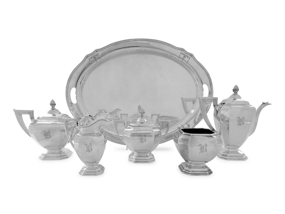 Appraisal: An American Silver Five-Piece Tea and Coffee Service An American