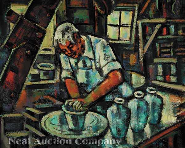 Appraisal: Emil Eugen Holzhauer Georgia Florida - Potter oil on canvas