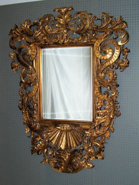 Appraisal: Rococo Style Mirror Immensely decorated gilt wall mirror with acanthus