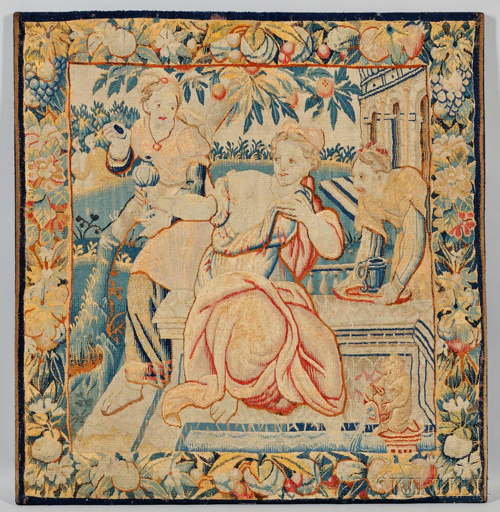 Appraisal: Tapestry Panel early th century possibly depicting the biblical scene