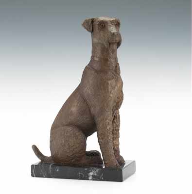 Appraisal: William Mozart McVey American - McDog Cast bronze figurine with