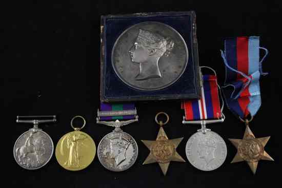 Appraisal: A George VI General Service Medal group comprising WM Victory