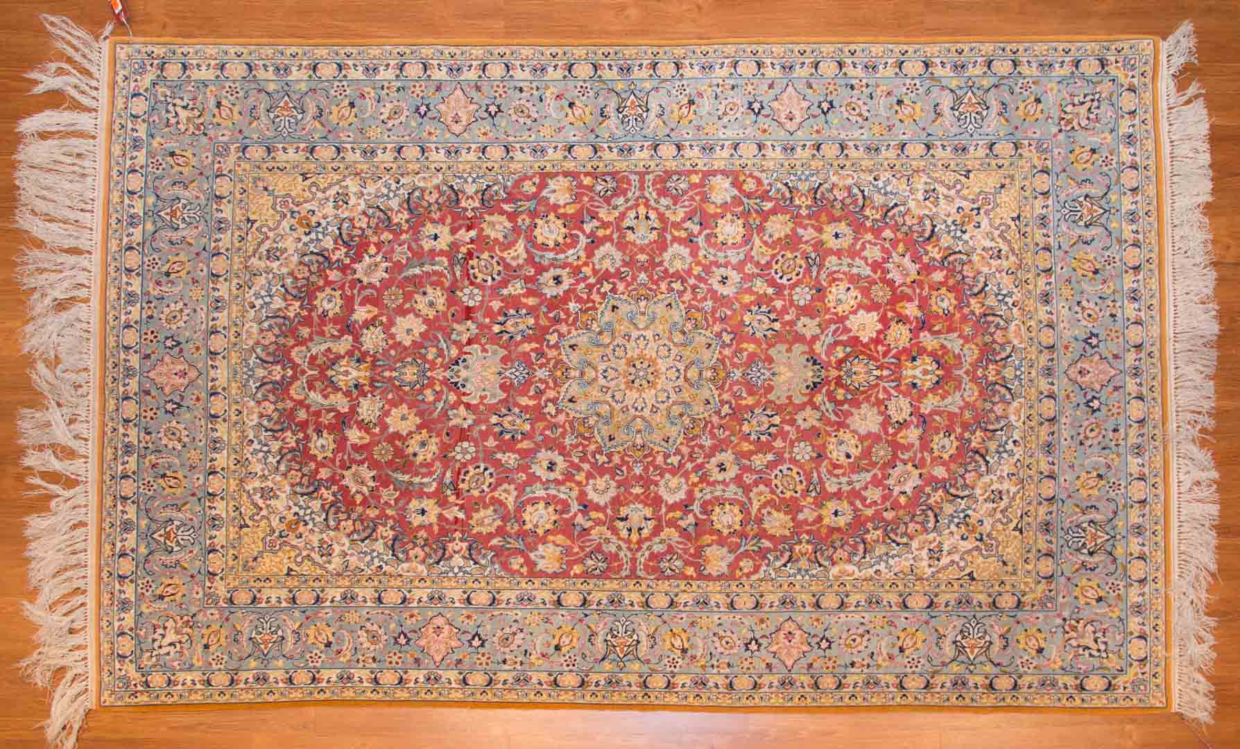 Appraisal: Fine Persian Ispahan rug approx x Iran circa Condition Excellent