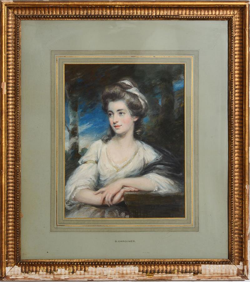 Appraisal: ATTRIBUTED TO DANIEL GARDNER - PORTRAIT OF A YOUNG LADY