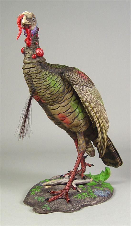 Appraisal: Handpainted Porcelain Boehm Wild Turkey Limited Edition x x From