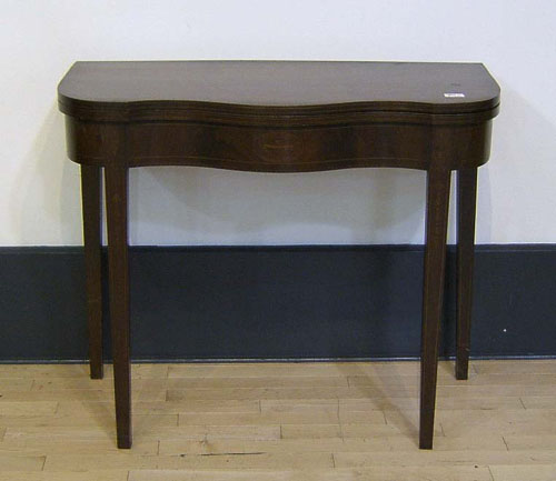 Appraisal: Federal style card table h w