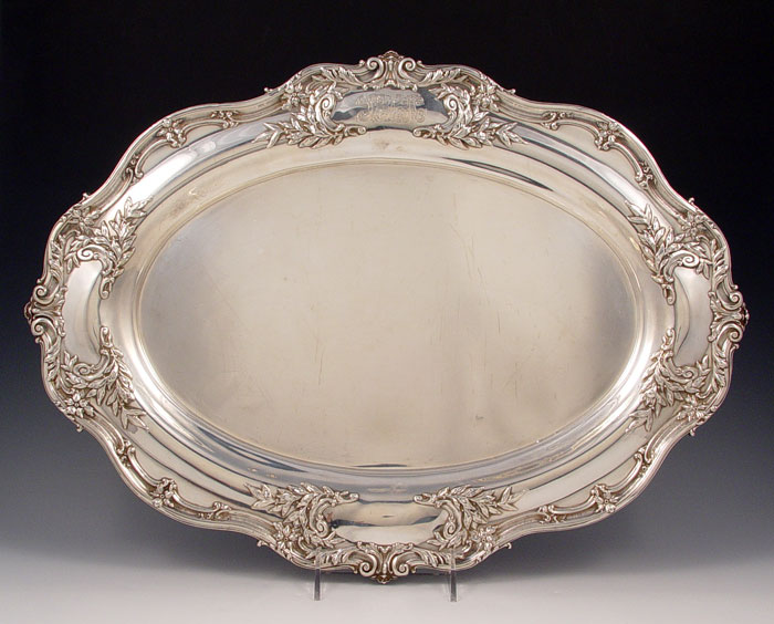 Appraisal: REDLICH CO STERLING PLATTER Retailed by Alsted Karsten floral and