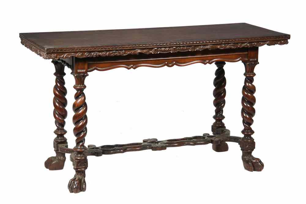 Appraisal: ITALIANATE SOFA TABLE - Vintage Italianate Style Sofa Table with