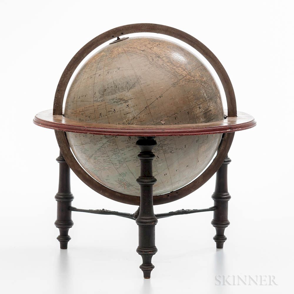 Appraisal: Joseph Schedler's -inch Terrestrial Globe Joseph Schedler's -inch Terrestrial Globe