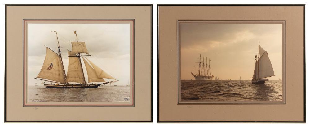 Appraisal: TWO MARITIME PHOTOGRAPHS BY FRANK KLAY FRAMED X TWO MARITIME