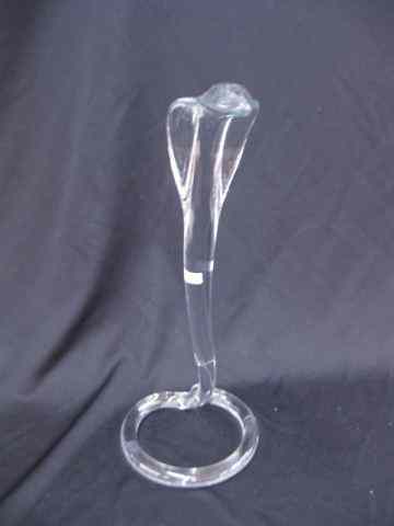 Appraisal: Daum French Crystal Figurine of a Cobra '' tall signed