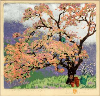 Appraisal: GUSTAVE BAUMANN COLOR WOODCUT GUSTAVE BAUMANN AMERICAN - COLOR WOODCUT