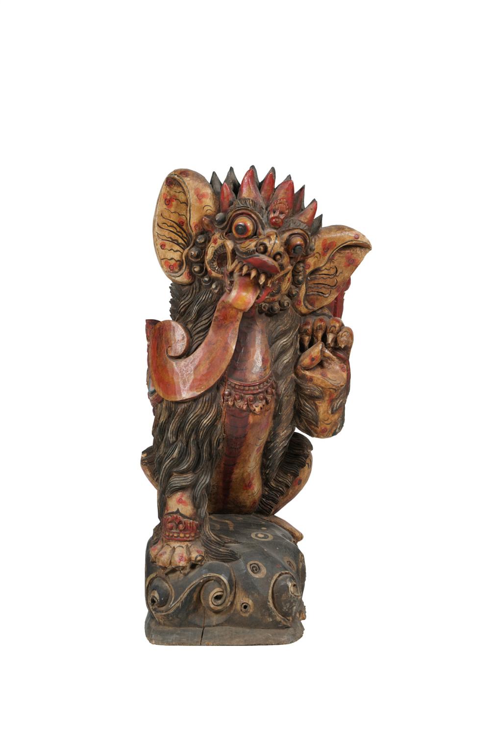 Appraisal: INDONESIAN CARVED GERUDACondition with loss to base inches high Condition