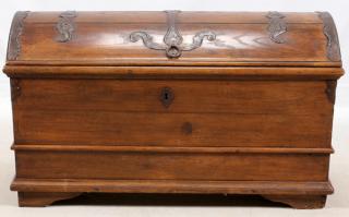 Appraisal: CONTINENTAL DOME-TOP PINE CHEST TH C H W L '