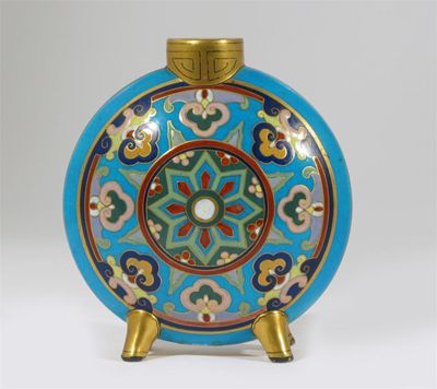 Appraisal: A Minton Cloisonne moonflask the design attributed to Dr Christopher