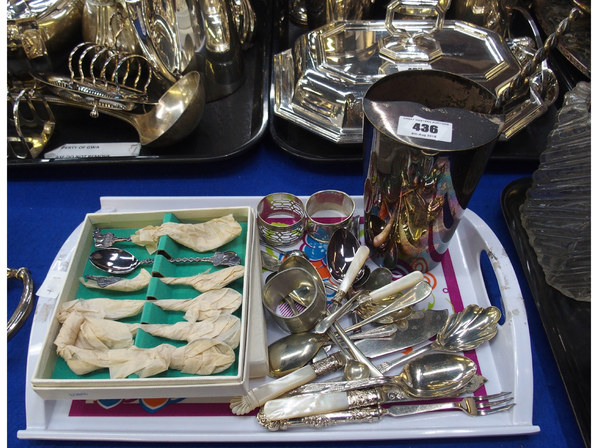 Appraisal: A tray lot of EP - cocktail mixer loose and