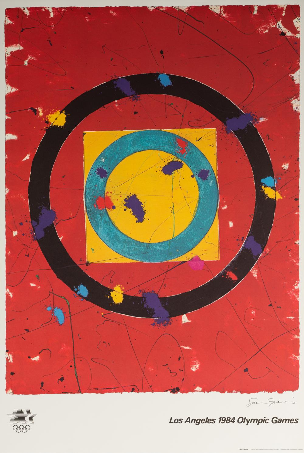 Appraisal: SAM FRANCIS - LOS ANGELES OLYMPIC GAMES offset lithograph in