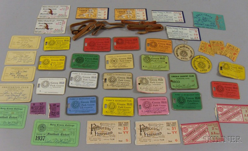 Appraisal: Group of Vintage Holy Cross College and Collegiate Ticket Stubs