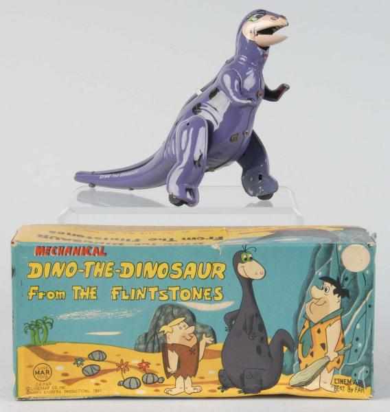 Appraisal: Tin Litho Linemar Flintstone's Dino Wind-Up Toy Description Japanese Working