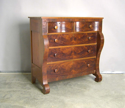 Appraisal: Empire mahogany chest of drawers th c h w