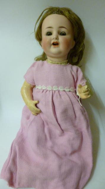 Appraisal: An Alt Beck Gottschalk bisque head character doll sleeping brown