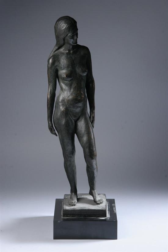 Appraisal: J A FINELLI th century Standing Female Nude Bronze signed