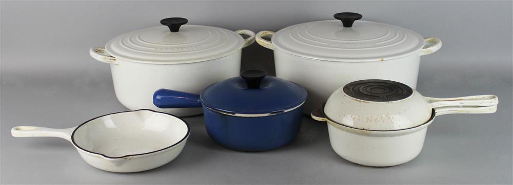 Appraisal: COLLECTION OF LE CREUSET COOKWARE including a quart round cream