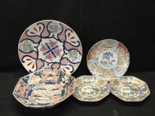 Appraisal: Pieces of Imari Style Asian Porcelain Charger bowl and plates