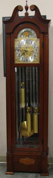 Appraisal: Mahogany Cased Nine-Tube Hall Clock Herschede Clock Co model ca