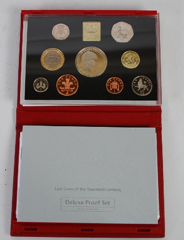 Appraisal: UNITED KINGDOM DELUXE PROOF SET 'Last Coins of the Twentieth