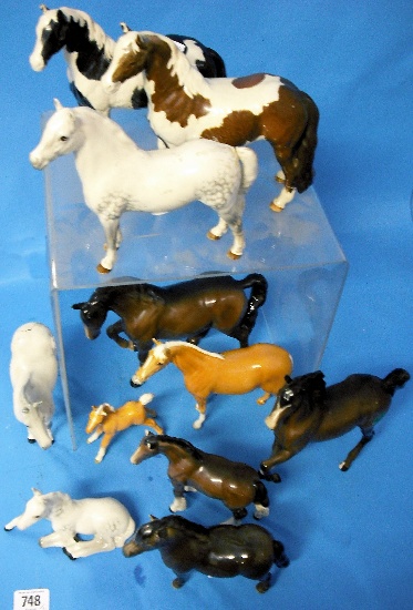 Appraisal: A Collection of Beswick Horses for restoration to include Piebald