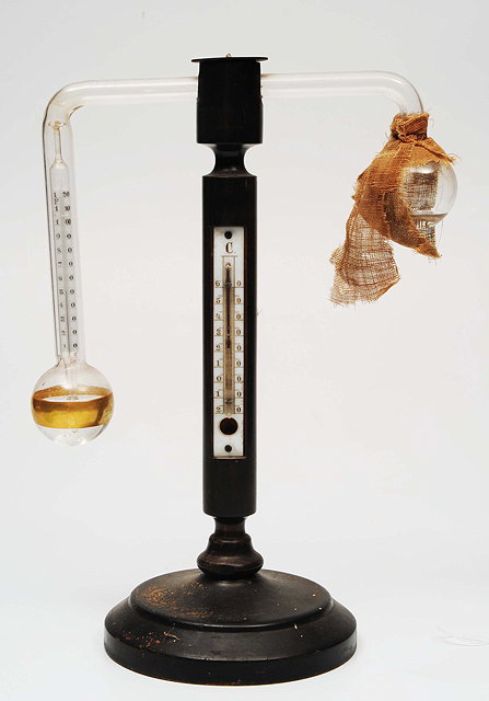 Appraisal: A DANIELL HYGROMETER with wet and dry bulbs and on