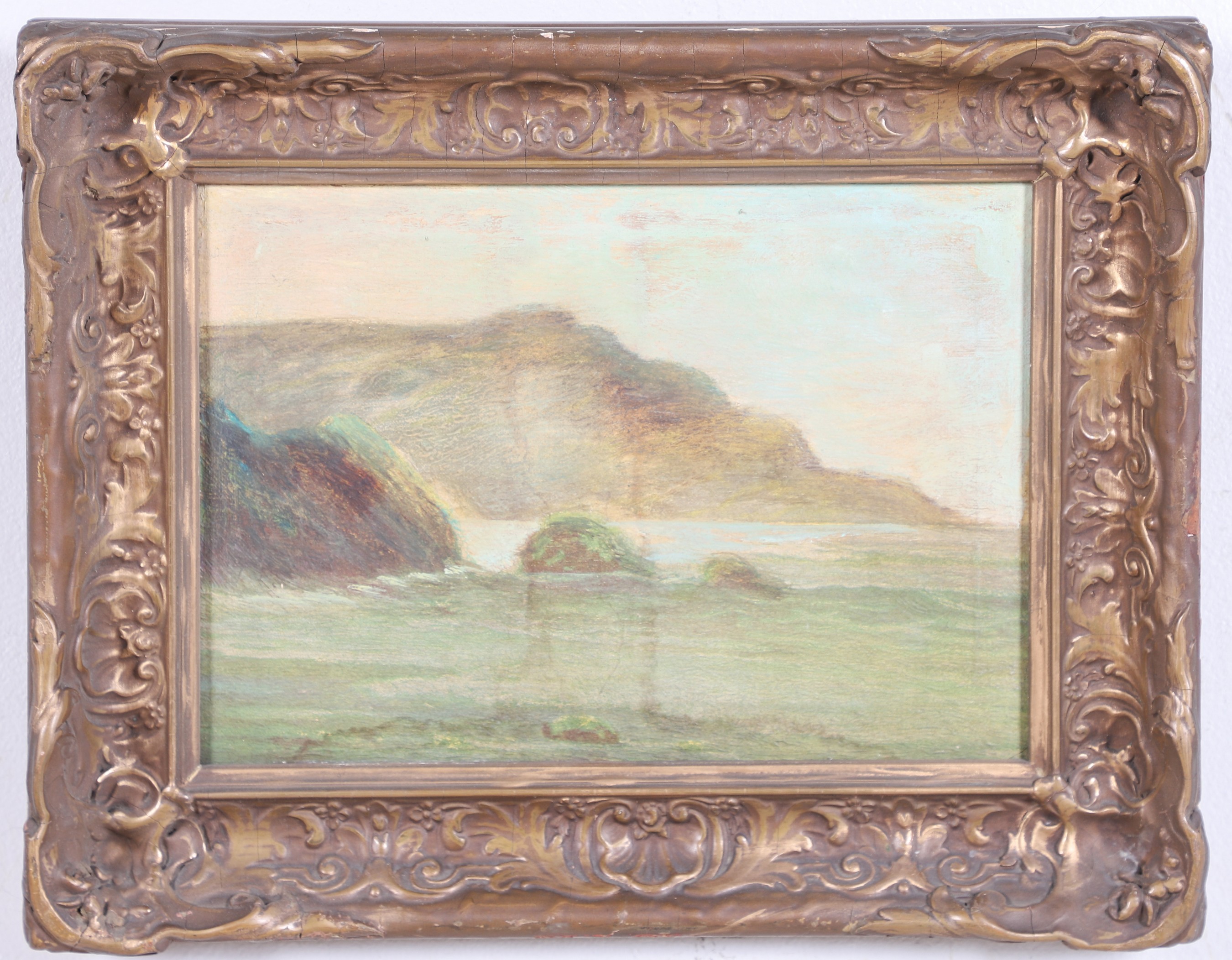 Appraisal: Impressionist Landscape Painting oil on canvas unsigned x framed -