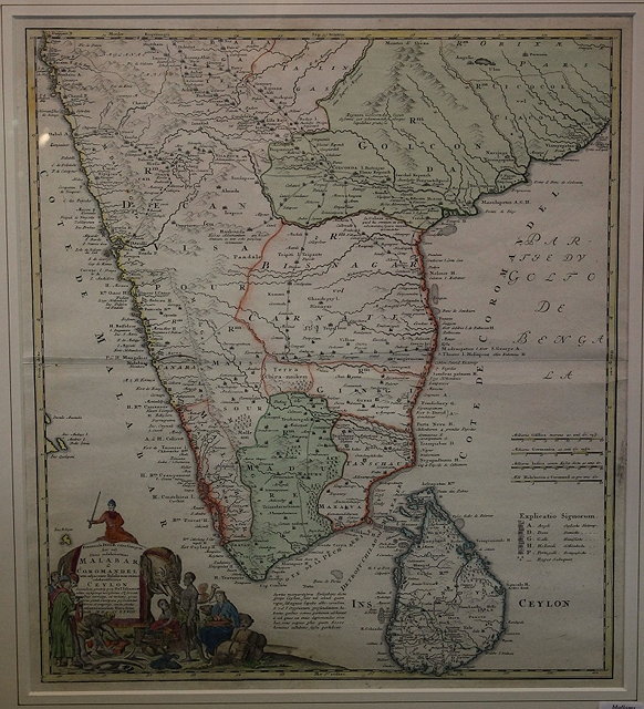 Appraisal: Homann HeirsA map of Malabar Coromandel and Ceylon peninsular dated