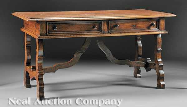 Appraisal: An Antique Italian Renaissance Carved Walnut Refectory Table molded rectangular