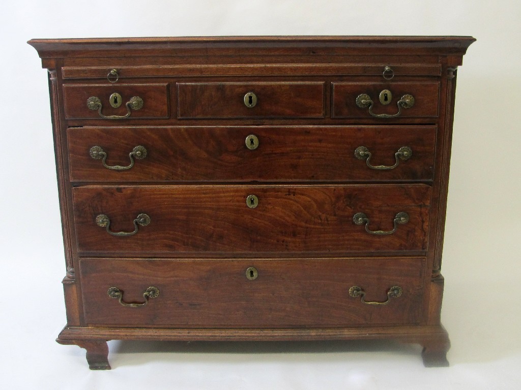 Appraisal: An early th Century mahogany chest of drawers with a