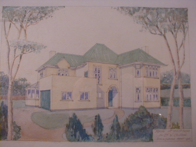 Appraisal: George H Turner Chartered Architect Grimsby Two architectural watercolour drawings