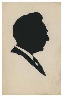 Appraisal: Vernon Dai Birthday Silhouette of Magician Al Baker New York