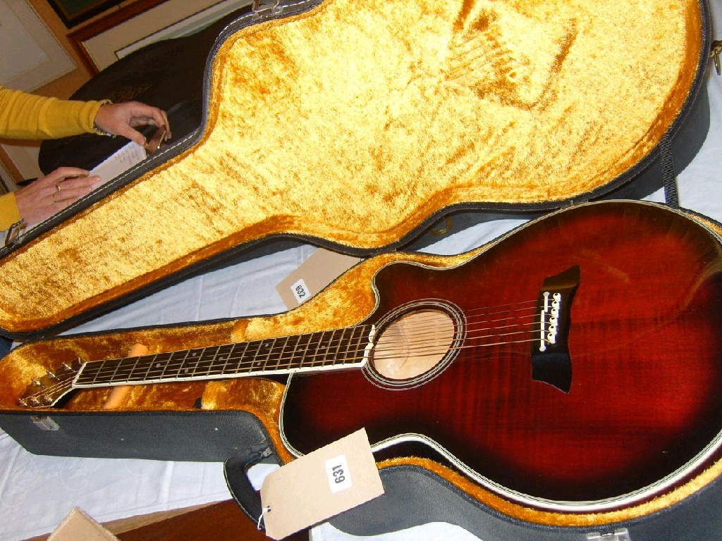 Appraisal: A cased Takamine electric -string guitar