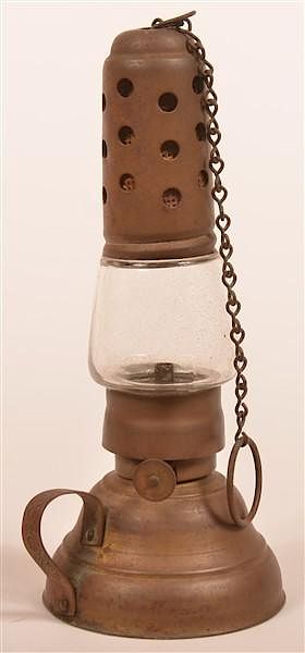 Appraisal: Brass Skater's Lantern Patd DEC Brass Skater's Lantern Patd DEC