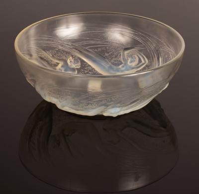 Appraisal: Lalique an Ondines bowl in clear and opalescent glass with