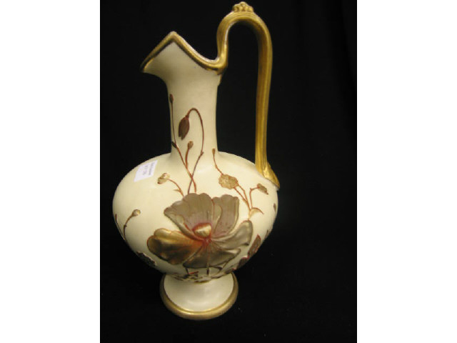 Appraisal: Royal Devon Porcelain Ewer raised floral gold trim