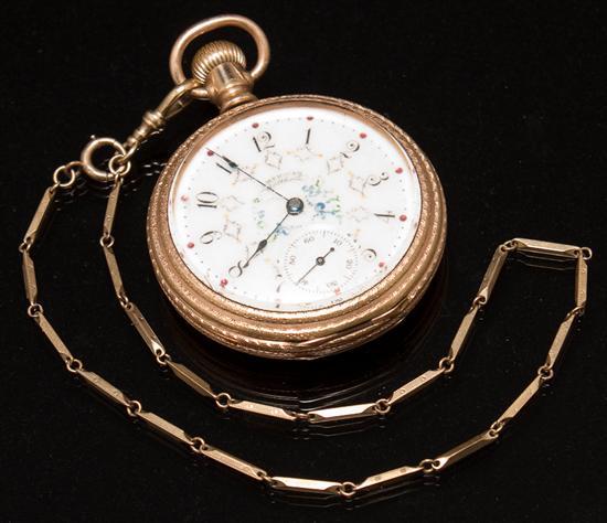 Appraisal: American Waltham gold-filled open-face pocket watch together with a K