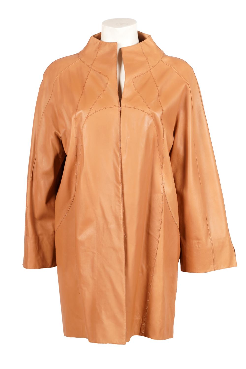 Appraisal: RALPH RUCCI CHADO LEATHER COATsize M Condition