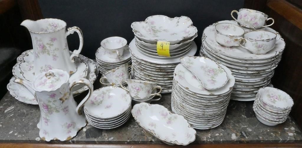 Appraisal: -PC LIMOGES ROSE HAVILAND CHINA SET