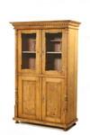 Appraisal: CUPBOARD - Continental pine two section cupboard top has molded