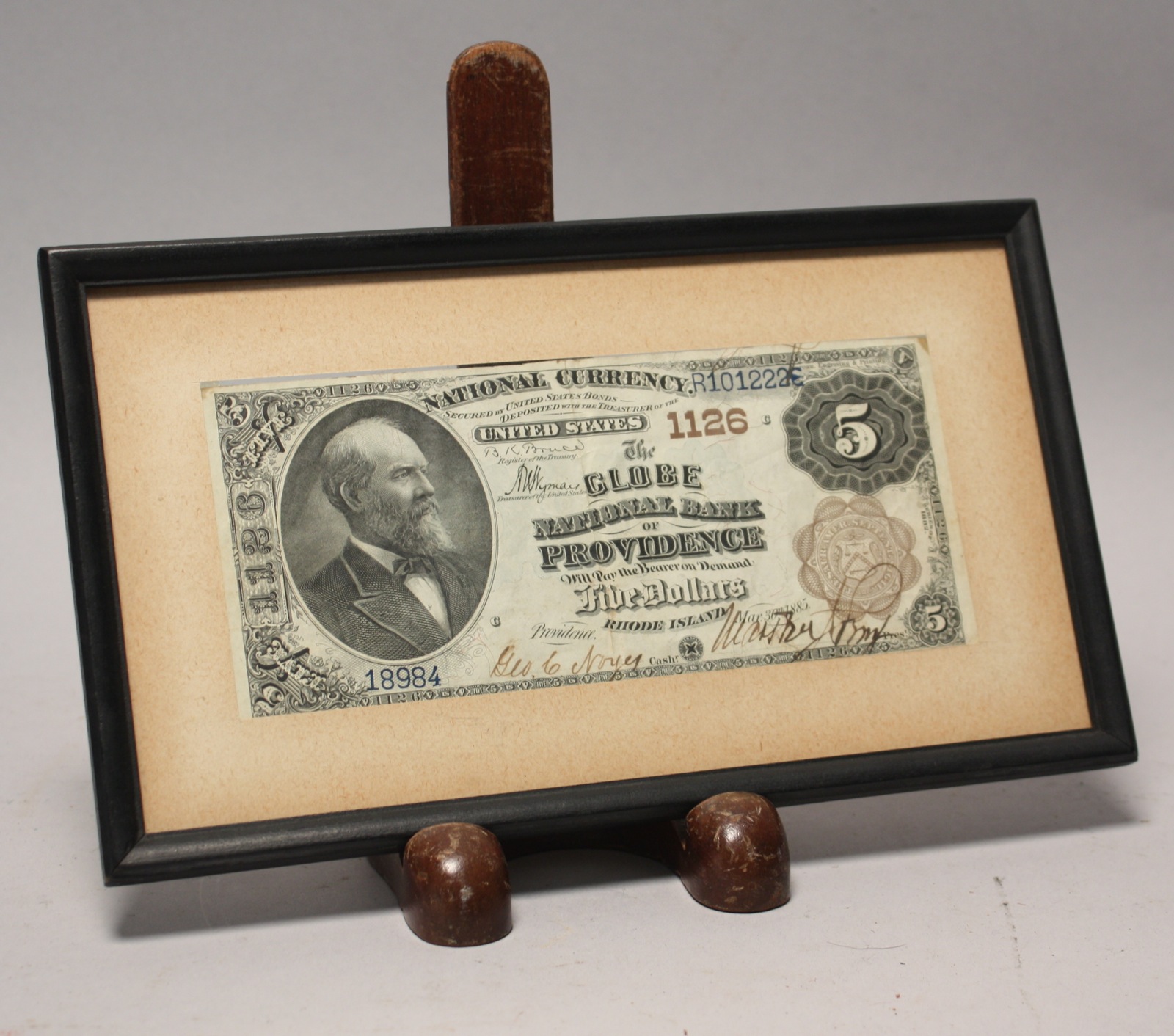 Appraisal: NATIONAL CURRENCY -DOLLAR BILL The Globe National Bank of Providence