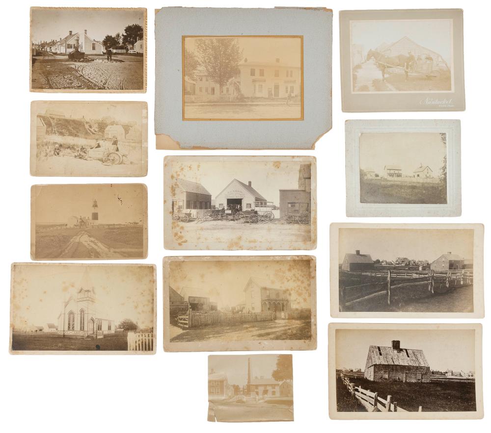 Appraisal: ELEVEN CABINET CARDS WITH VIEWS OF NANTUCKET TH CENTURY FROM