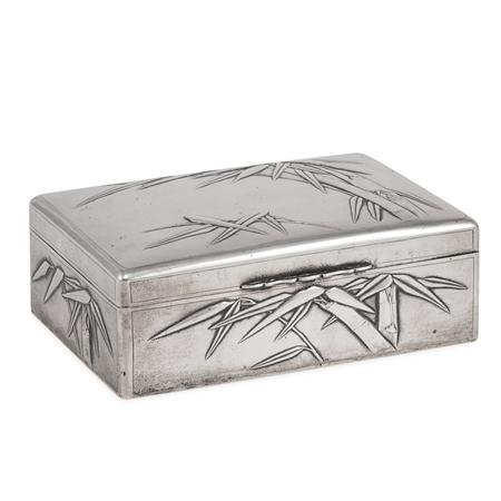 Appraisal: Chinese Export Silver Humidor Estimate -