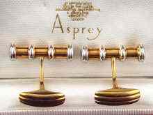 Appraisal: A pair of carat two colour gold cufflinks by Asprey